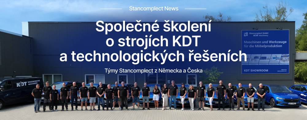 Týmy Stancomplect z Německa a Česka na společném školení o strojích KDT